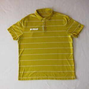 Nike Dri-Fit Polo T-Shirt Short Sleeves Pocket Yellow Striped Size XL